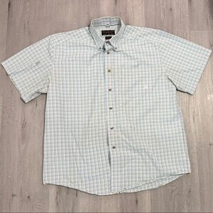 Ariat Light Blue & White Checked Short-Sleeve Button-Up Shirt